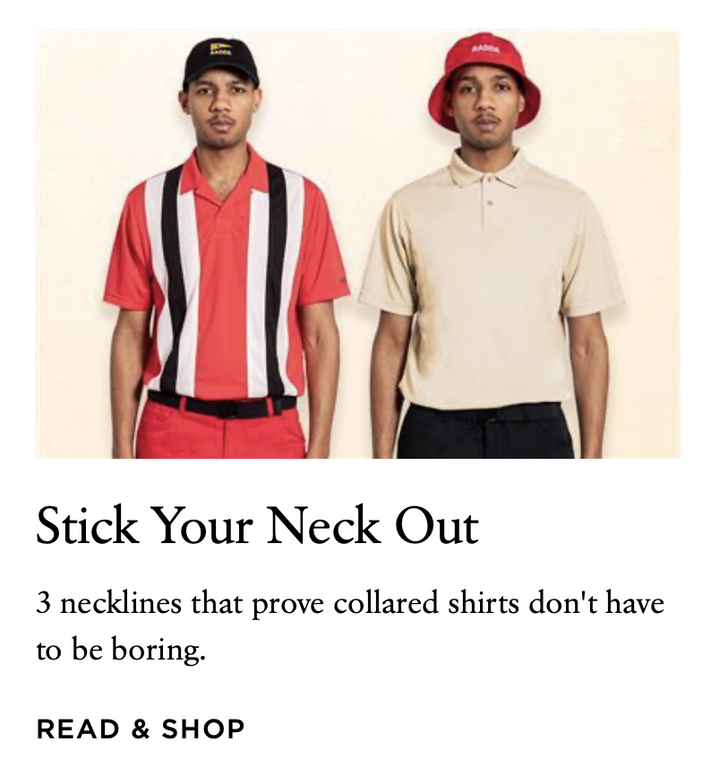 Stick Your Neck Out - Shop With Golf x RADDA